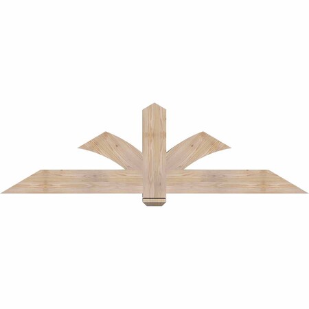 Ekena Millwork Redmond Smooth Timber Gable Bracket, Douglas Fir, 72"W x 21"H x 3 1/2"D x 5 1/2"F, 7/12 Pitch GBW072X21X0406RED00SDF